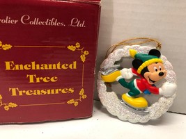 Mickey Disney Christmas Ornament Ice Skating Grolier Enchanted Tree Treasures - £7.91 GBP