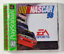 Nascar &#39;98 (Sony Play Station 1 PS1, 1997) Black Label Complete! w/Manual! - £10.38 GBP