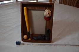 Russ Berrie and Co Yesterday’s Ballgame Picture Frame Baseball Shadowbox... - £16.19 GBP