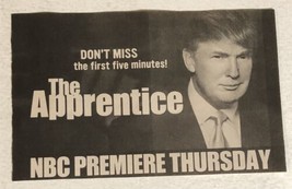 Apprentice Tv Guide Vintage Print Ad Donald Trump Tpa13 - $5.93