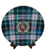 Ralph Lauren Polo Vintage Kilgour Green Blue White Tartan Luncheon Plate... - $45.99