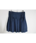Free People FP One 12 Blue Sewn Pleat Raw Hem Flare Skirt - £23.90 GBP