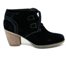 Clarks Unstructured Womens Black Suede Leather Lace up Booties, Size 9 - £22.44 GBP