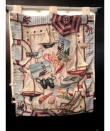 Nautical Theme Sailboat Wall Door Hanging Tapestry w/3 Loops;24&quot; wide x ... - £48.76 GBP