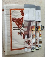2 New Threshold Table Runner w/ Raised Fall Leaves Pattern 100% Cotton/L... - £31.28 GBP