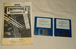Vtg Epyx  Impossible Mission 2  Computer Diskette 1&amp; 2 IBM PC &amp; compatibles 1988 - £27.71 GBP