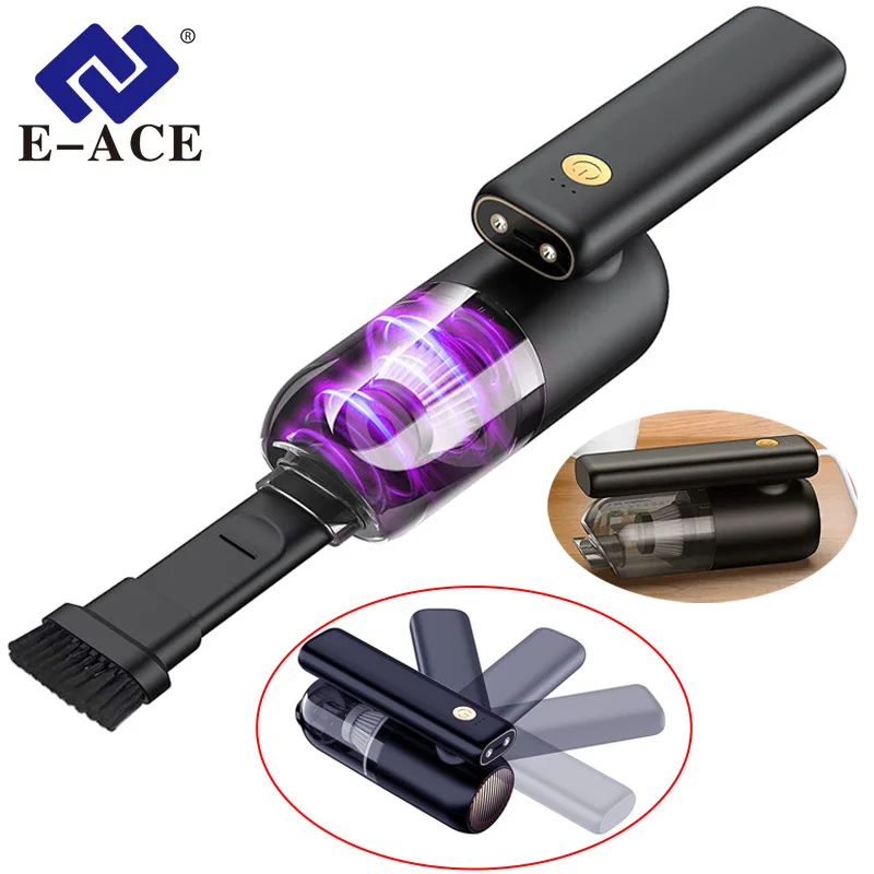 E-ACE Powerful Wireless Vacuum Cleaner 9KPa Smart Robot Mini Cordless Hoover Car - £24.40 GBP+