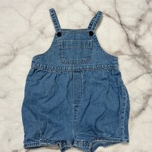 Vintage Baby Gap Shorts Denim Overalls Size 18/24 M Girls - £14.75 GBP