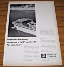 1965 Print Ad Lone Star Boats Made with Reynolds Aluminum Richmond,VA - $15.77