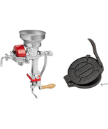Manual Low Hopper Grain Grinder and Cast Iron Tortilla Press - $232.08 CAD