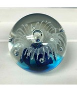 Vintage 2.5” Crystal Ball, Paperweight/Orb/Sphere Art Glass cobalt blue - £33.11 GBP