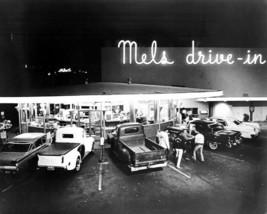 American Graffiti 8x10 Photo Classic Hot Rod Cars Pickups Mels Drive-In Diner - $9.75