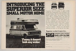 1973 Print Ad Sheller-Globe Small Size Motor Homes Superior Coach Lima,Ohio - £10.56 GBP
