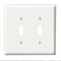 Leviton 88009-W 2-Gang Toggle Switch Wall Plate White - $0.94