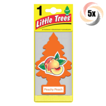 5x Packs Little Trees Single Peachy Peach Scent Hanging Trees | Prevents Odor - £8.00 GBP