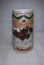 Budweiser 1996 Ceramic Collectible Holiday Stein &quot;American Homestead&quot; Cl... - £10.40 GBP