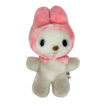 8&quot; VINTAGE SANRIO HELLO KITTY MY MELODY PINK STUFFED ANIMAL PLUSH TOY W TAG - £56.78 GBP