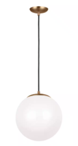 Generation Lighting Leo Hanging Globe 12&quot; 14W Integrated LED Pendant 602293S-848 - £116.95 GBP
