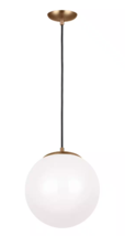 Generation Lighting Leo Hanging Globe 12&quot; 14W Integrated LED Pendant 602293S-848 - £116.84 GBP