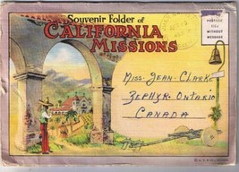 California Postcard Booklet California Missions - $3.43