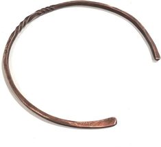 Hand Forged Twisted Iron torc, Celtic Solid Metal Torc Rustic Vintage, Punk Unis - £16.98 GBP