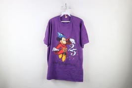 Vtg 90s Disney Mens Large Faded Spell Out Walt Disney World T-Shirt Purple USA - £44.36 GBP