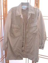 Men&#39;s Jacket Transcon Mfg Vintage Instant Utility Uniform Size 44 Tan khaki - £23.19 GBP