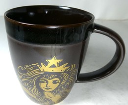 Starbucks Anniversary Golden Siren Mermaid Brown Mug 12oz,MIC 2012,New - £143.12 GBP