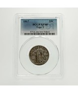 1917 25C Standing Liberty Quarter Graded by PCGS as XF40 Type 2 - $197.99