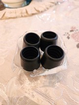 4 Pack PCP Replacement Walker or Commode Tips, Black, 1-inch Diameter - £8.75 GBP