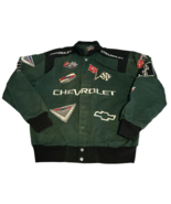 CHEVROLET Jacket GM by RR Designs Green Men&#39;s Small Embroidered Checkere... - €121,50 EUR