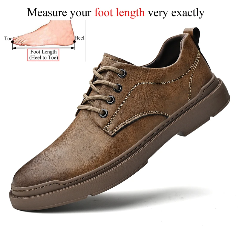Spring Autumn Men&#39;s Leather Shoes Retro Style Zapatos Hombre Casual Cuero Luxury - £62.10 GBP