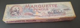VTG Cardboard Pencil Box MARQUETTE PENCILS Horder&#39;s Inc. Chicago ILL BOX... - $18.70