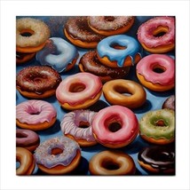 Donuts Ceramic Tile Backsplash Border Kitchen Wall Decor Art Doughnuts - £12.16 GBP