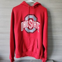 Champion Sweatshirt Ohio State Buckeyes OSU Hoodie Red Long Sleeve Pullover M - $27.61