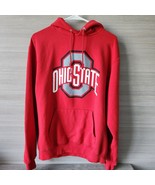 Champion Sweatshirt Ohio State Buckeyes OSU Hoodie Red Long Sleeve Pullo... - £21.62 GBP