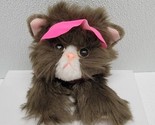 Vintage Kitty Kitty Fancy Kittens Cat Plush Dark Brown With Pink Visor &amp;... - $123.65