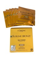 LOREAL SUBLIME BRONZE Self-Tanning Body Towelettes MEDIUM NEW IN BOX 6 C... - $12.59