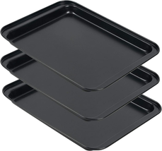 Small Baking Sheets for Oven, Shinsin Nonstick Cookie Pans Set of 3, 8 I... - £17.62 GBP