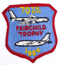 USAF 70th Bomb Wing Fairchild Trophy 1964 Vintage Sew On Patch 3 1/4&quot; X ... - $19.99