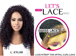 Oradell Motown Tress L.Kylar Swiss Lace Hi Temp Thin Spiral Curl Long, Ol 20" - £21.15 GBP