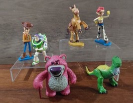 Toy Story Lot 6 Rex Lotso Bullseye Woody Cake Toppers Mini Figures Disney Pixar - £11.01 GBP