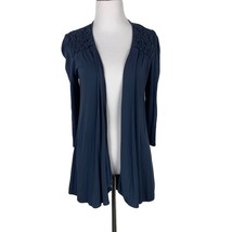 Kenar Navy Blue Open-Front Cardigan - Womens S - $293.01 MXN