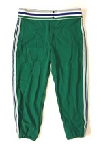Vtg NEW Deadstock 70&#39;s Bike Baseball Pants XL 38-40 Green Navy White USA Made - £35.63 GBP