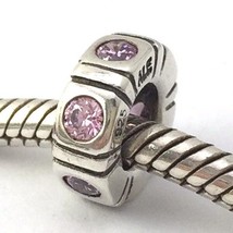 Authentic PANDORA Trinity Spacer Pink CZ Charm, Retired,  790368PCZ - £21.40 GBP