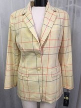 Anne Klein II Women&#39;s Blazer Multicolor Lined Wool Jacket Blazer Size 8 ... - $92.81