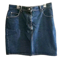 Size 16 Bill Blass Jeans Blue Denim Mini Skirt Jean All Cotton EUC - £22.41 GBP