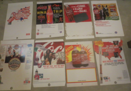 Set of 8 Different Coca-Cola Cardboard Store Price Display Posters - £4.67 GBP