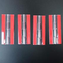 4x Acrylic 100mm Hinges. No glue required. Transparent Clear Plastic Acr... - $29.69