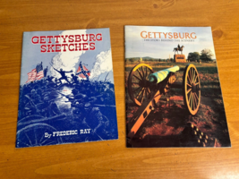1963 Gettysburg Sketches By Ray &amp; 1983 Gettysburg The Story Behind the S... - $17.95
